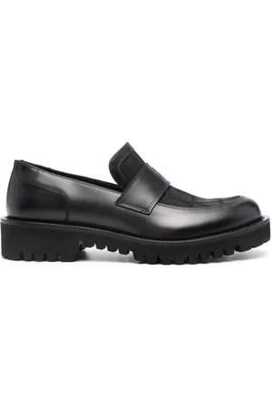 VALENTINO GARAVANI Toile Iconographe leather loafers