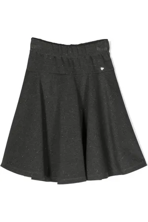 MONNALISA Metallic-threading A-line skirt