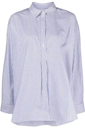 Totême Striped half-placket shirt