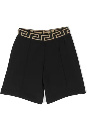 VERSACE Medusa-embroidered cotton shorts