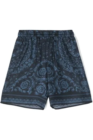 VERSACE Barocco-print silk shorts
