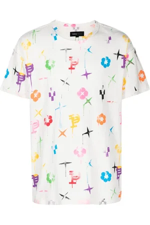 Purple Brand Monogram-painted inside-out T-shirt