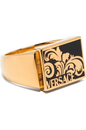 Medusa Logo Ring Gold | Versace US
