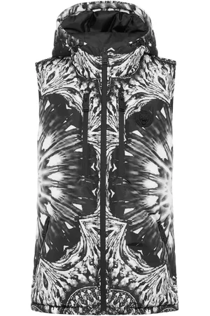 Philipp Plein Logo-appliqu?? graphic-print puffer gilet