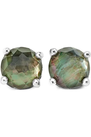 Ippolita Sterling Rock Candy?? Mini Stud black shell and crystal earrings