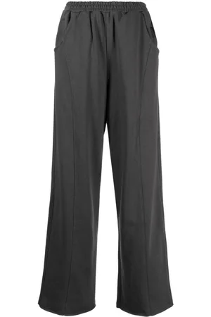 Pinstripe Elasticated Waist Straight Leg Trousers