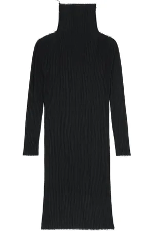 Maison Margiela Long sleeves pliss?? midi dress