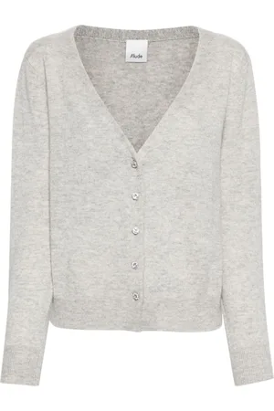 Allude V-neck fine-knit cardigan