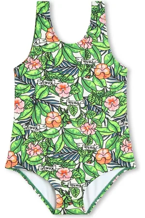 Kenzo Floral-motif U-neck swimsuit