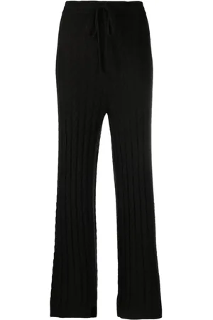 Totême Cable-knit straight-leg trousers