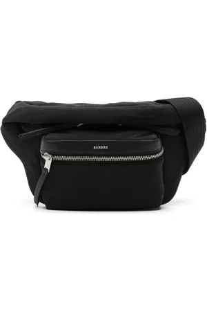 Sandro Logo-lettering leather-trim belt bag