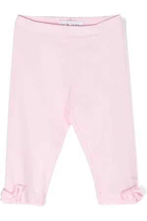 MONNALISA Logo-embellished ruffled leggings