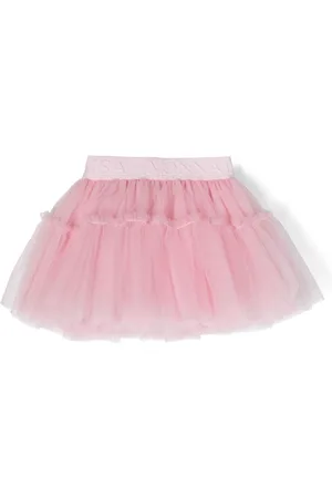 MONNALISA Logo-waistband tiered tutu