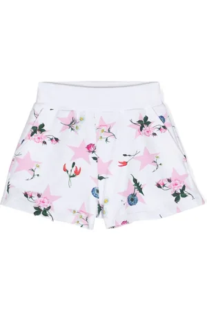 MONNALISA Graphic-print high-waist smart shorts