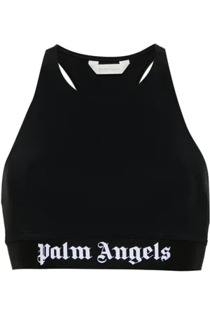 Palm Angels Logo-tape crop top