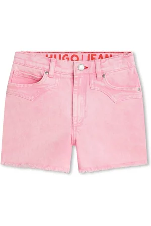 HUGO BOSS Frayed-hem denim shorts