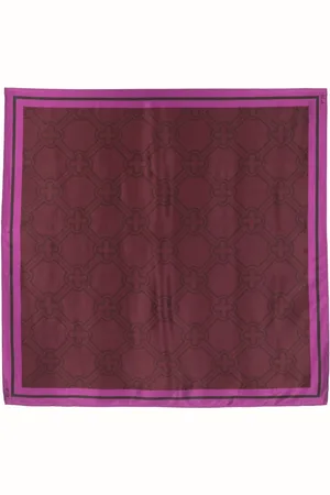 V°73 Iris patterned silk scarf
