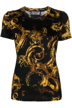 VERSACE Watercolour Couture cotton T-shirt