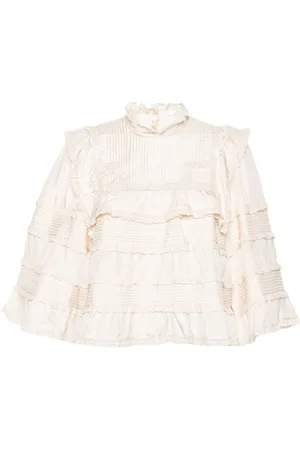 Isabel Marant Zalmara lace-trim silk blouse