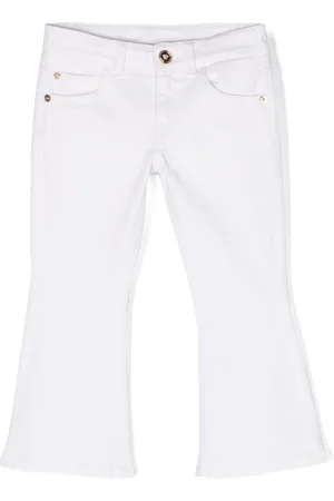 VERSACE Logo-patch flared jeans