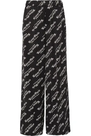 Kenzo Logo-print twill trousers