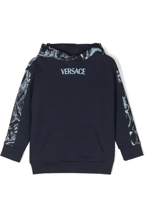 VERSACE Barocco-print cotton hoodie