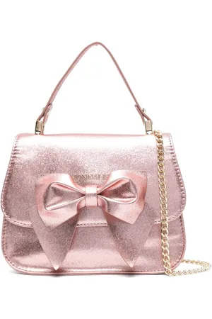 MONNALISA Bow-detail metallic bag