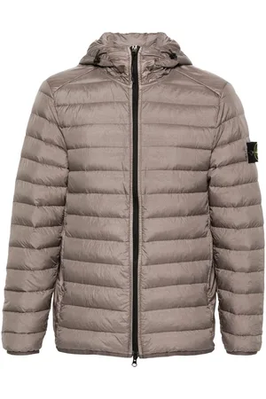 Stone Island Compass-patch hooded padded jacket