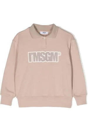 Msgm Logo-print polo-collar sweatshirt