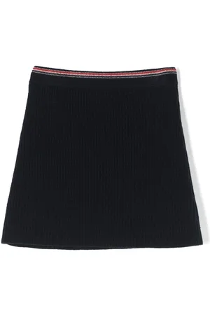 Thom Browne Ribbed-knit A-line miniskirt
