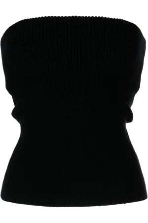 Fleur Du Mal ribbed-knit Strapless Corset Top - Farfetch