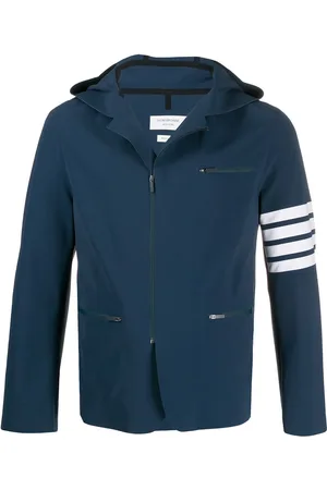 Thom Browne Lightweight tech hooded 4-Bar jacket