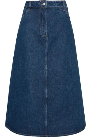 Buy LOV Dark Blue Button Down Denim Skirt from Westside