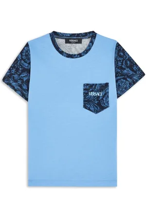 VERSACE Logo-print cotton T-shirt