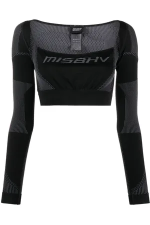MISBHV Logo-jacquard crop top