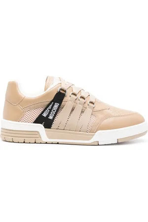 Moschino Lace-detailed panelled trainers