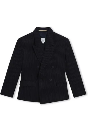 HUGO BOSS Pinstripe-pattern double-breasted blazer