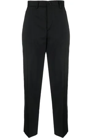 BRIGLIA Pressed-crease virgin wool blend tapered trousers