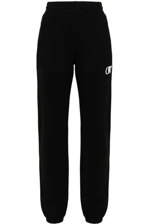 OFF-WHITE Embroidered-logo cotton pants