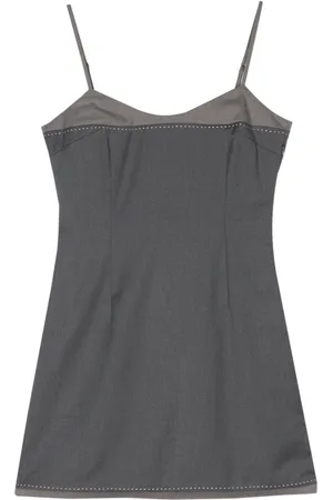 REMAIN Spaghetti-strap contrast-stitching minidress