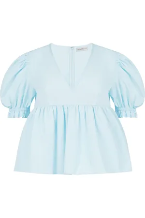 Nina Ricci Puff-sleeve cotton blouse