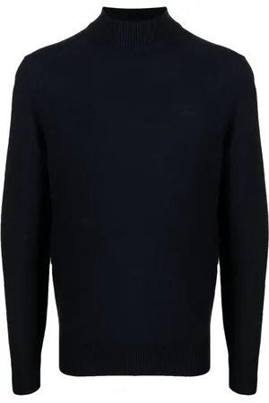 HUGO BOSS Logo-embroidered high-neck jumper