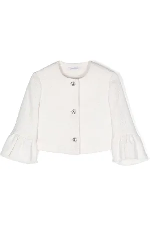 MONNALISA Button-up tweed jacket
