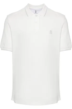 Brunello Cucinelli Logo-embroidered cotton polo shirt