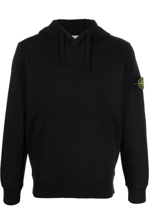 Stone Island Compass-appliqué cotton hoodie