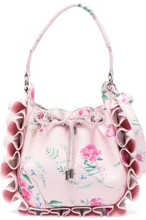 MONNALISA Floral-print ruffle-detail shoulder bag