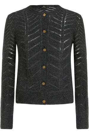 Etro Open-knit-detailling wool cardigan