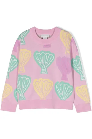 Stella McCartney Seashell-jacquard cotton jumper