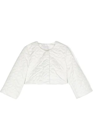 MONNALISA Logo-patch quilted jacket