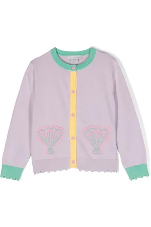 Stella McCartney Seashell-jacquard cotton cardigan